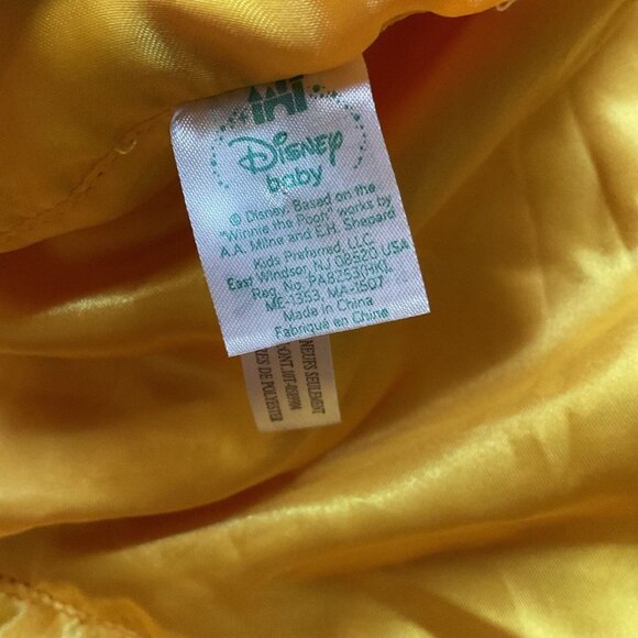 Disney Baby Winnie The Pooh Lovey Blanket Red & Yellow Embroidered "Hello There" - Picture 2 of 4